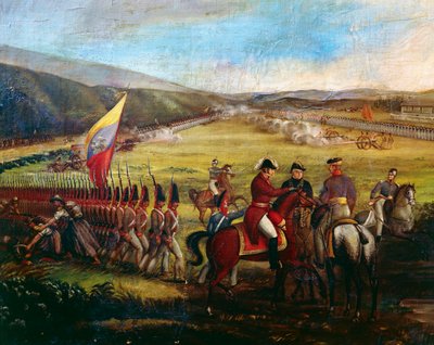 Narino tábornok csapatai, Bolivar társa, a calibioi csata alatt, Jose Maria Espinosa (1796-1883) festménye. Kolumbia alkotó: José María Espinosa Prieto