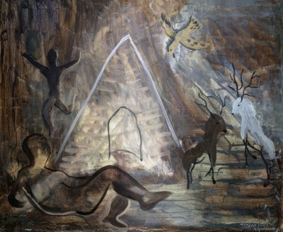 FIGURÁK ÉS SZARVASOK alkotó: José Moreno Villa