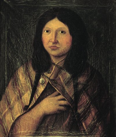 Patagóniai indián nő portréja, Alessandro Malaspina dél-amerikai expedíciója során készült rajz c. 1791 (rajz) alkotó: José del Pozo