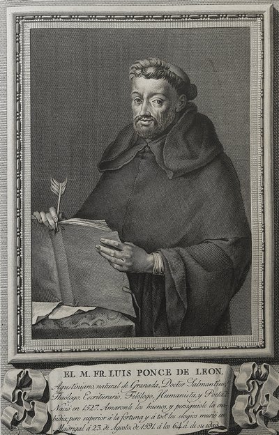 Barcelon, Juan (1739-1801). Fray Luis de Leon portréja. 1791. (36 x 23