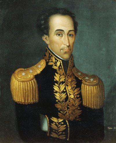Simon Bolivar portréja, 1831 alkotó: Jose Anselmo Yanez