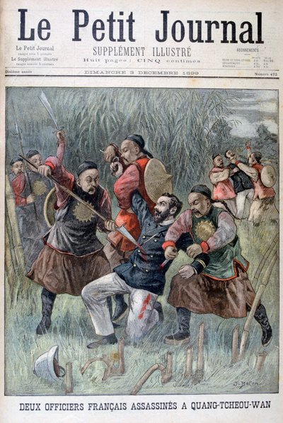 Két francia tisztet ölt meg a Quang-tcheou-wan, 1899 alkotó: Jose Belon