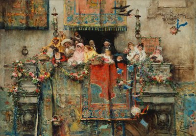 A karnevál Rómában; A római karnevál alkotó: Jose Benlliure y Gil
