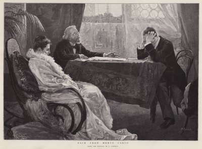 Vissza Monte Carlóból (litho) alkotó: Jose Garnelo y Alda