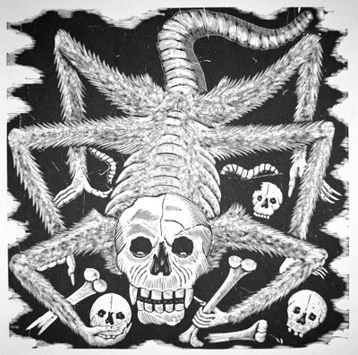 Calavera Huertista, 1910 körül (metszet) alkotó: José Guadalupe Posada