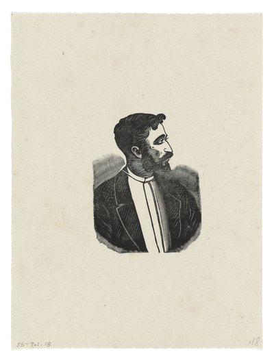 Portré, 1888-1913 körül, nyomtatva 1942 (metszet) alkotó: José Guadalupe Posada