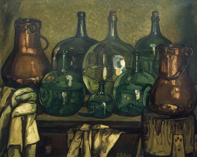 GUTIERREZ SOLANA, Jose (1886-1945). Csendélet üveggel. 1927. Kortárs művészet. Olaj, vászon. Magántulajdon. alkotó: Jose Gutierrez Solana
