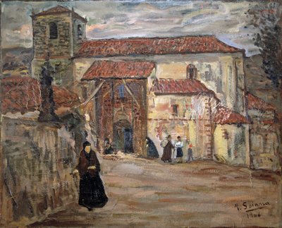 Falusi templom,1906 (olajfestmény) alkotó: Jose Gutierrez Solana