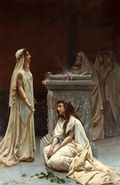 Akadémiai művészet: A Vestals – Rico Cejudo, Jose (1864-1943) alkotó: Jose Rico y Cejudo