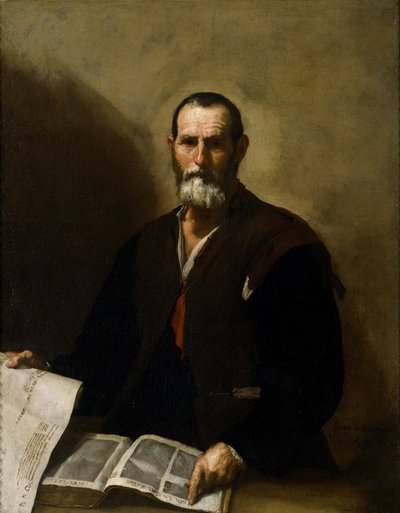Thébai Crates filozófus, 1636 alkotó: Jusepe de Ribera