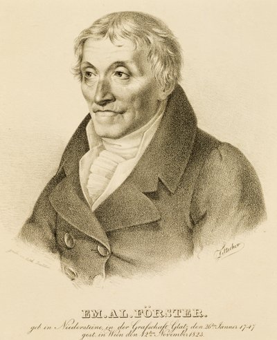 Emanuel-Aloys Forster (1748-1823), zeneszerző és kontraponttanár (litográfia) portréja alkotó: Josef Eduard Teltscher
