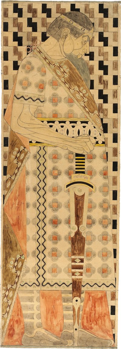 Frieze design a St. Louis 1904-es világkiállításra, 1904. alkotó: Josef Engelhart
