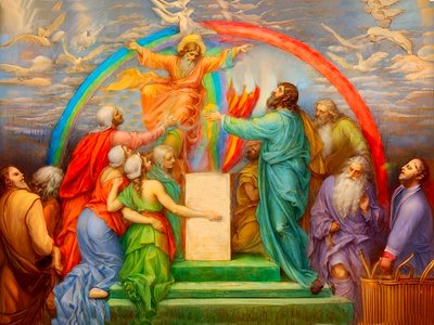 A1_Genezis_19-Noah oltára és Isten ígérete alkotó: Josef Johann Michel
