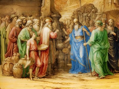 A1_Genezis_23-Abrám és Melkizedek alkotó: Josef Johann Michel