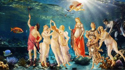 JJM-recreate_Botticelli-S_La Primavera_víz alatti_alkotás alkotó: Josef Johann Michel