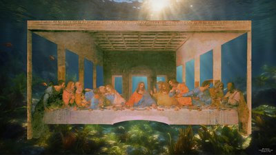 JJM-recreate_Leonardo da Vinci_Az utolsó vacsora_víz alatt alkotó: Josef Johann Michel