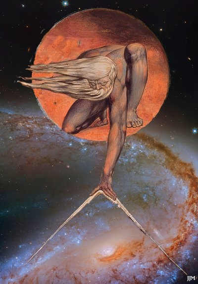 JJM-recreate: Blake-W_The Ancient of Days+JWST alkotó: Josef Johann Michel