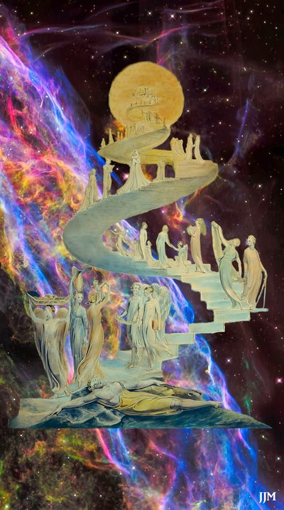JJM-recreate: Blake-W_Jakobs Traum+JWST alkotó: Josef Johann Michel