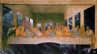 JJM-recreate: Leonardo da Vinci_Az utolsó vacsora+JWST alkotó: Josef Johann Michel