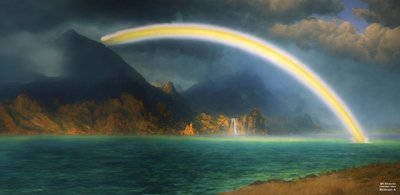 JJM újraalkotja a Bierstadt-A: Szivárványt Jenny Lake felett alkotó: Josef Johann Michel