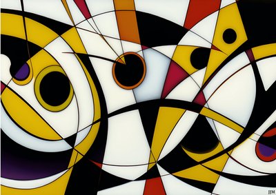 abstract: on white-circles+swings 3 alkotó: Josef Johann Michel