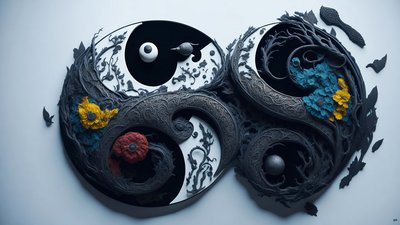 a YIN ÉS YANG enkaustikus Feng Shui koncepciója _04 alkotó: Josef Johann Michel