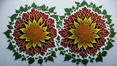 mandala: hibiscus-flower elements_02 alkotó: Josef Johann Michel
