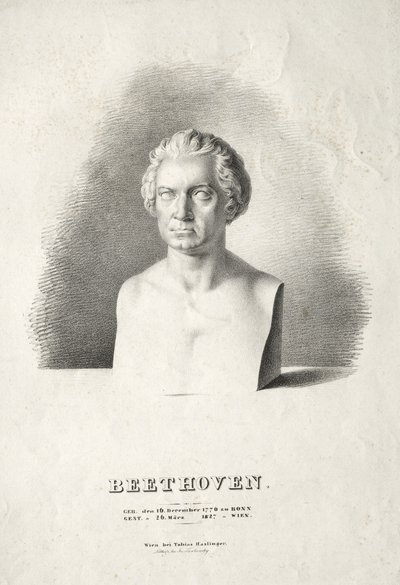 Ludwig van Beethoven mellszobra alkotó: Josef Kriehuber