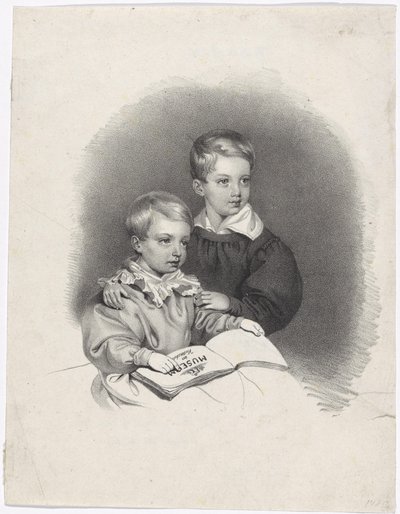 Franz Joseph trónörökös és Ferdinand Maximilian Josef főherceg gyermekkorukban alkotó: Josef Kriehuber