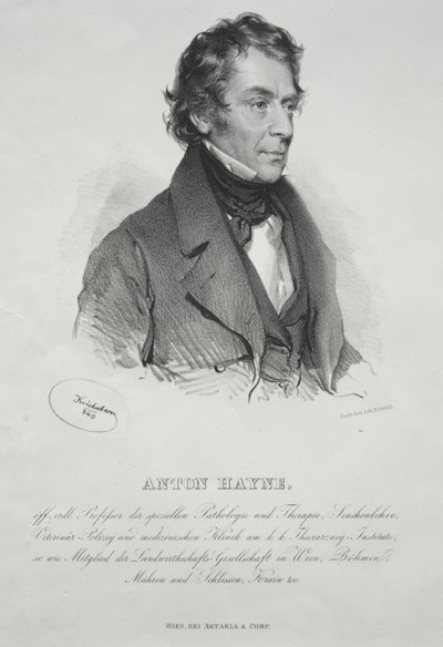 Dr. Anton Hayne portréja alkotó: Josef Kriehuber