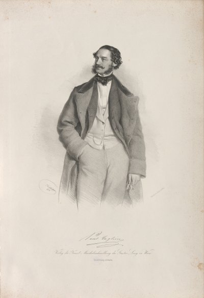 Paul Taglioni táncos, koreográfus és balettmester portréja 1808-1884, 1856. alkotó: Josef Kriehuber
