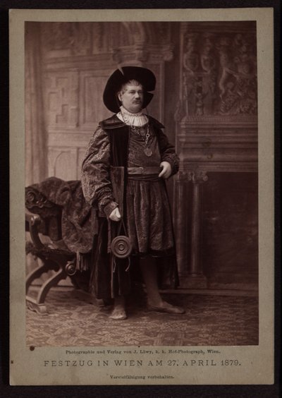 Johann Sigl, a Makart-felvonulás díszítőmestere 1879-ben alkotó: Josef Löwy