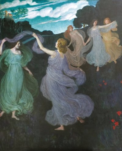 Elfek tánca, 1888-1889. alkotó: Josef Maria Auchentaller
