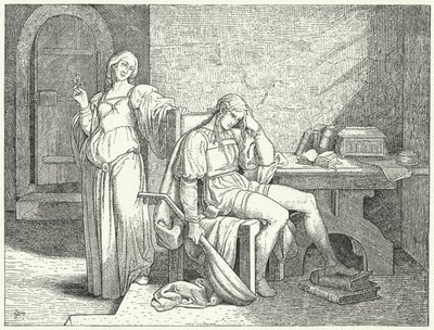 Szardíniai Enzio, II. Frigyes szent-római császár törvénytelen fia, a langobardok guelf fogságában alkotó: Josef Mathias (after) Trenkwald