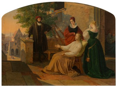 Lucas van Leyden utolsó pillanatai, 1843 alkotó: Josef Mánes