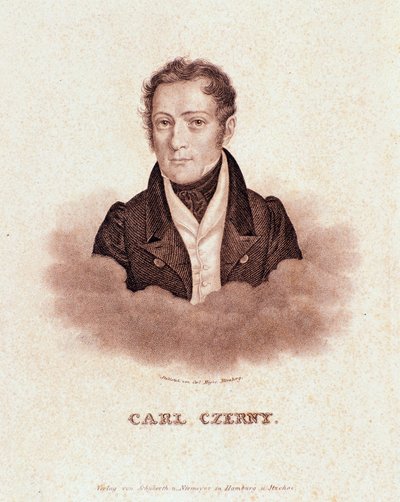 Carl Czerny portréja (litográfia alkotó: Josef Nikolaus Kriehuber