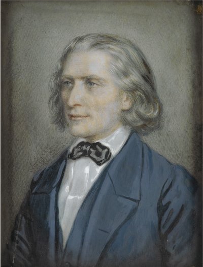 Portrait of Franz Liszt 1811-1886, 1856 alkotó: Josef Nikolaus Kriehuber