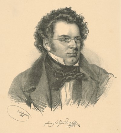 Franz Schubert portréja 1797-1828, 1846. alkotó: Josef Nikolaus Kriehuber