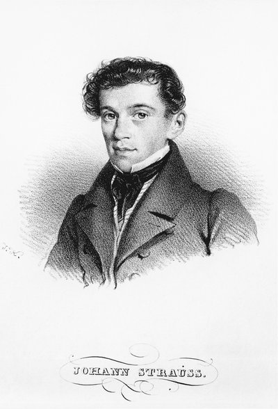 Johann Strauss osztrák zeneszerző és karmester portréja (Bécs alkotó: Josef Nikolaus Kriehuber