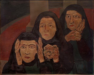 Három gyászoló nő (Lamenting women) alkotó: Josef Scharl