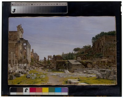 Két nézet a Forum Romanumról alkotó: Josef Theodor Hansen