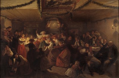 Az esküvő Vingåkerben, 1857. alkotó: Josef Wilhelm Wallander