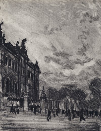Buckingham-palota (litho) alkotó: Joseph (after) Pennell