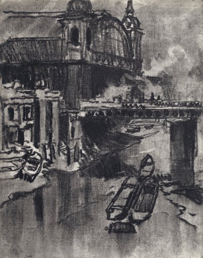 Cannon Street állomás (litho) alkotó: Joseph (after) Pennell