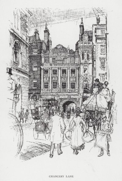 Chancery Lane (litho) alkotó: Joseph (after) Pennell