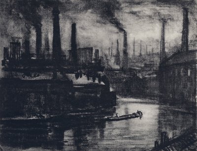 Kelet-London (litho) alkotó: Joseph (after) Pennell