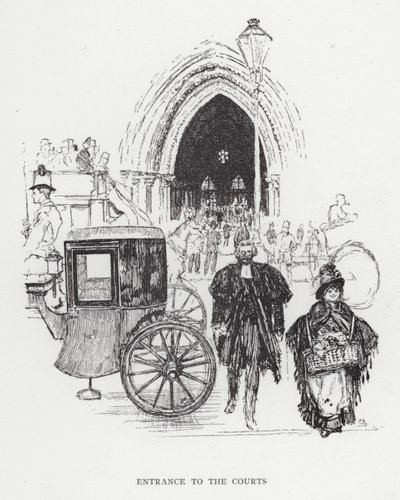 Bejárat a bíróságokba (litho) alkotó: Joseph (after) Pennell