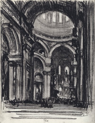 Szent Pál, A hajó (litho) alkotó: Joseph (after) Pennell