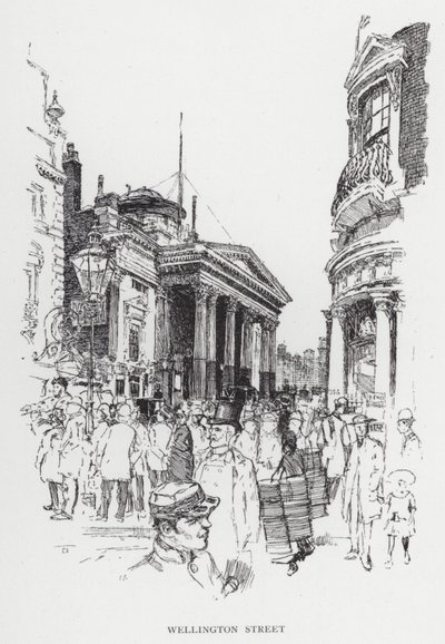 Wellington Street (litho) alkotó: Joseph (after) Pennell