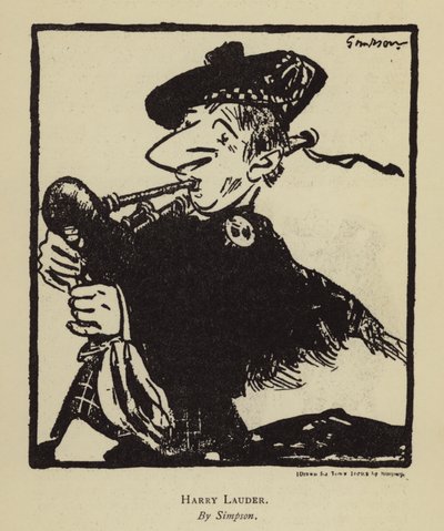 Harry Lauder skót énekes és komikus (litho) alkotó: Joseph (after) Simpson